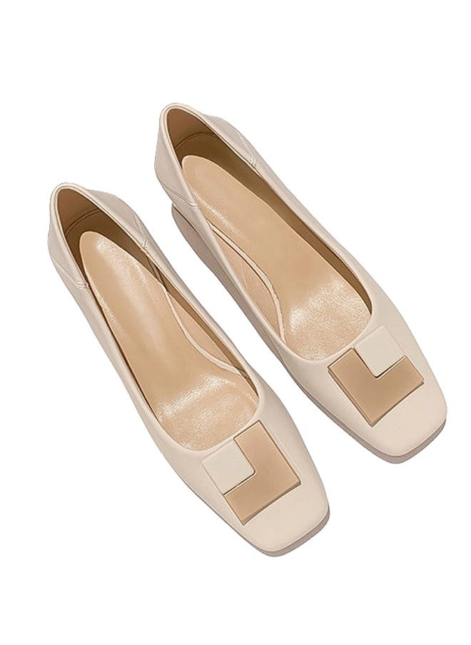 Women's Loafers,Square Closed Toe Chunky Heels Slip Ons,Comfortable Block Low Heel Shoes,Non-slip Rubber Outsole,Comfy Loafer Shoes For Office Work Business Formal Parties Weddings