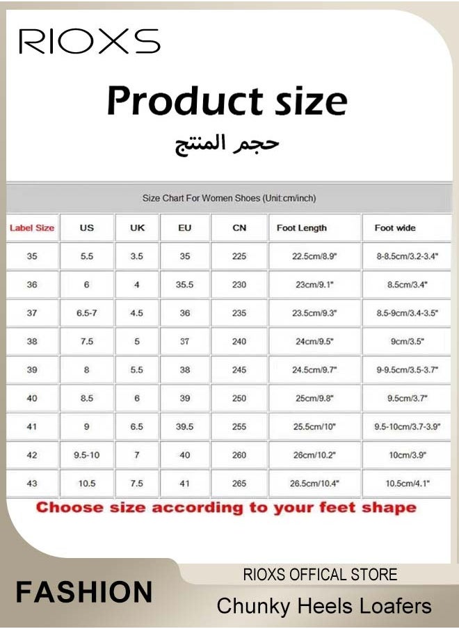 Women's Loafers,Square Closed Toe Chunky Heels Slip Ons,Comfortable Block Low Heel Shoes,Non-slip Rubber Outsole,Comfy Loafer Shoes For Office Work Business Formal Parties Weddings