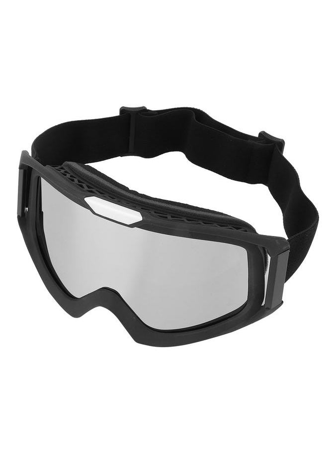 Outdoor Motorcycle Riding Eyewear Off-Road Goggles Windproof Bicycle Eye Glasses(Silver)