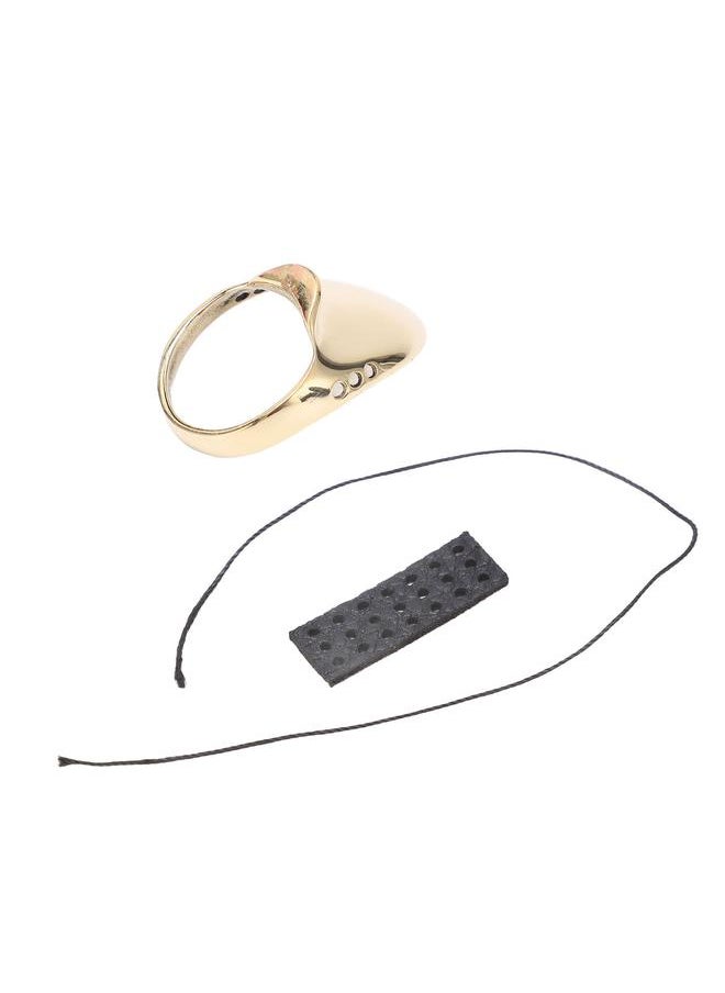 Brass Archery Thumb Ring Portable Finger Protector with Anti Lost Rope for Outdoor Hunting 20