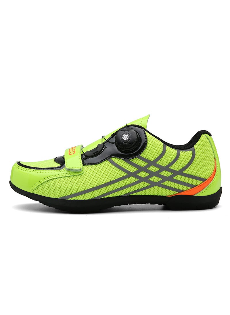 Breathable Cycling Shoes Unisex Mountain Bike Non-Lock Footwear fluorescent green