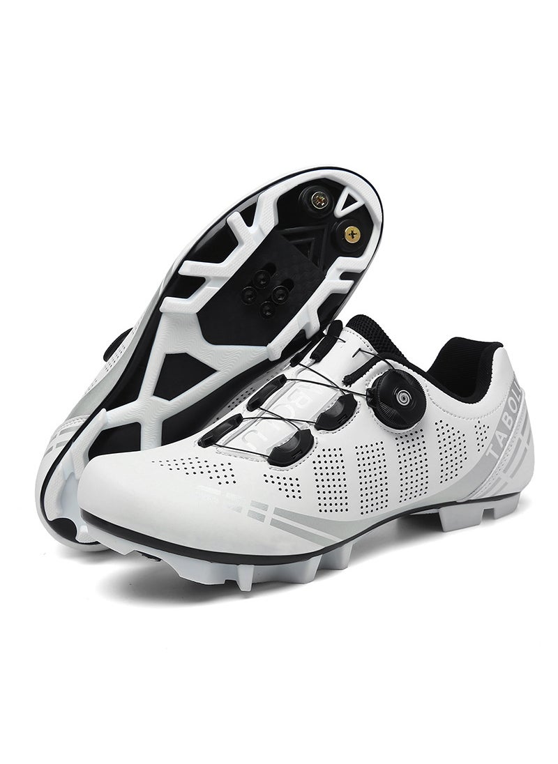 New Outdoor Cycling Shoes Breathable Lockless Casual Road Bike Shoes Unisex Summer Bicycle Shoes Dynamic Cycling Footwear White Mountain Lock
