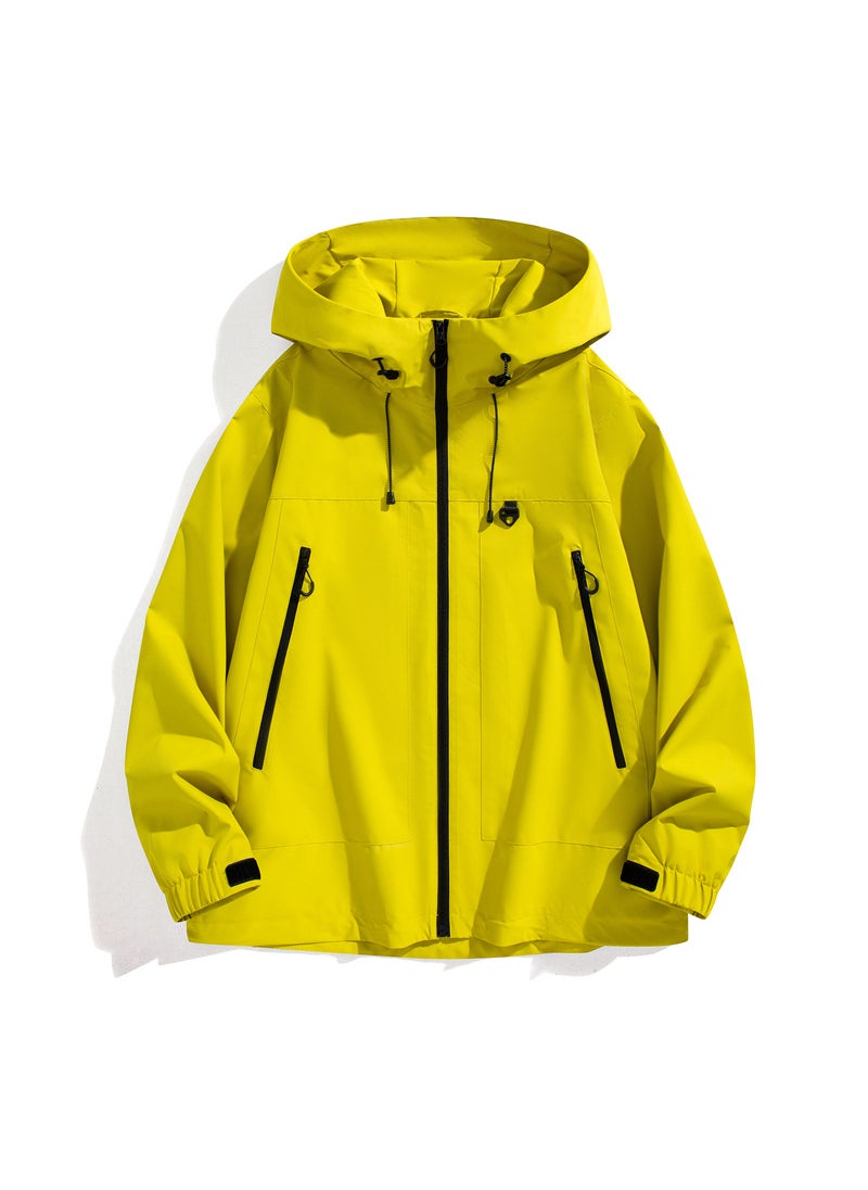 Spring Autumn Sporty Couple Jacket 6666 Outerwear Casual Comfortable Linen-Like Fabric No Lining Imported Goods Men-Willow