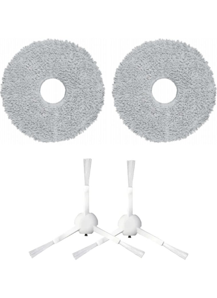Xiaomi X10 Plus X20 Plus Compatible Spare Mop and Side Brush-4 Pieces