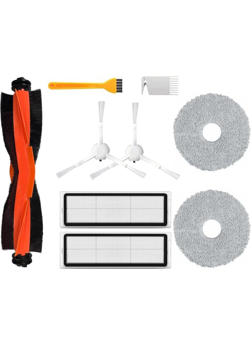 robotspare Xiaomi S10+(Not S10T) Compatible Spare Brush Hepa Filter Mop Set - 9 Pieces