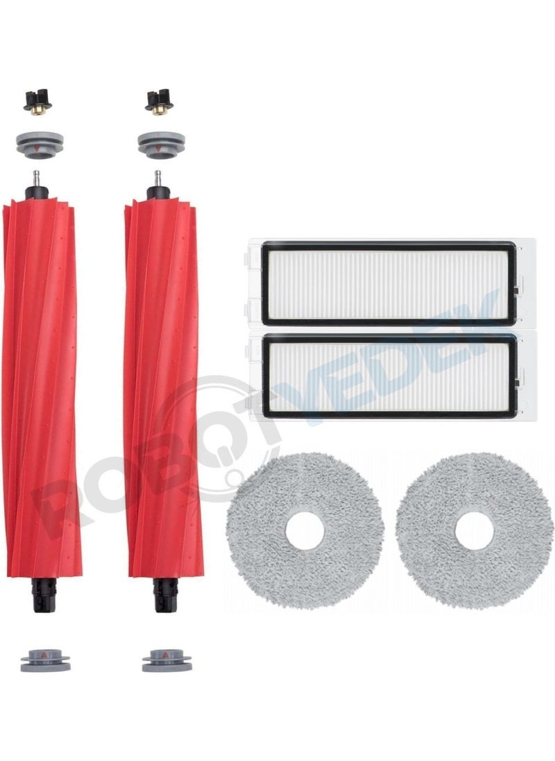 robotspare Roborock Q Revo Compatible Brush Hepa Filter Mop Set - 6 Pieces