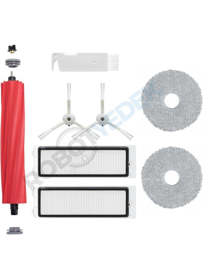 robotspare Roborock Q Revo White Compatible Brush Hepa Filter Mop Set - 8 Pieces
