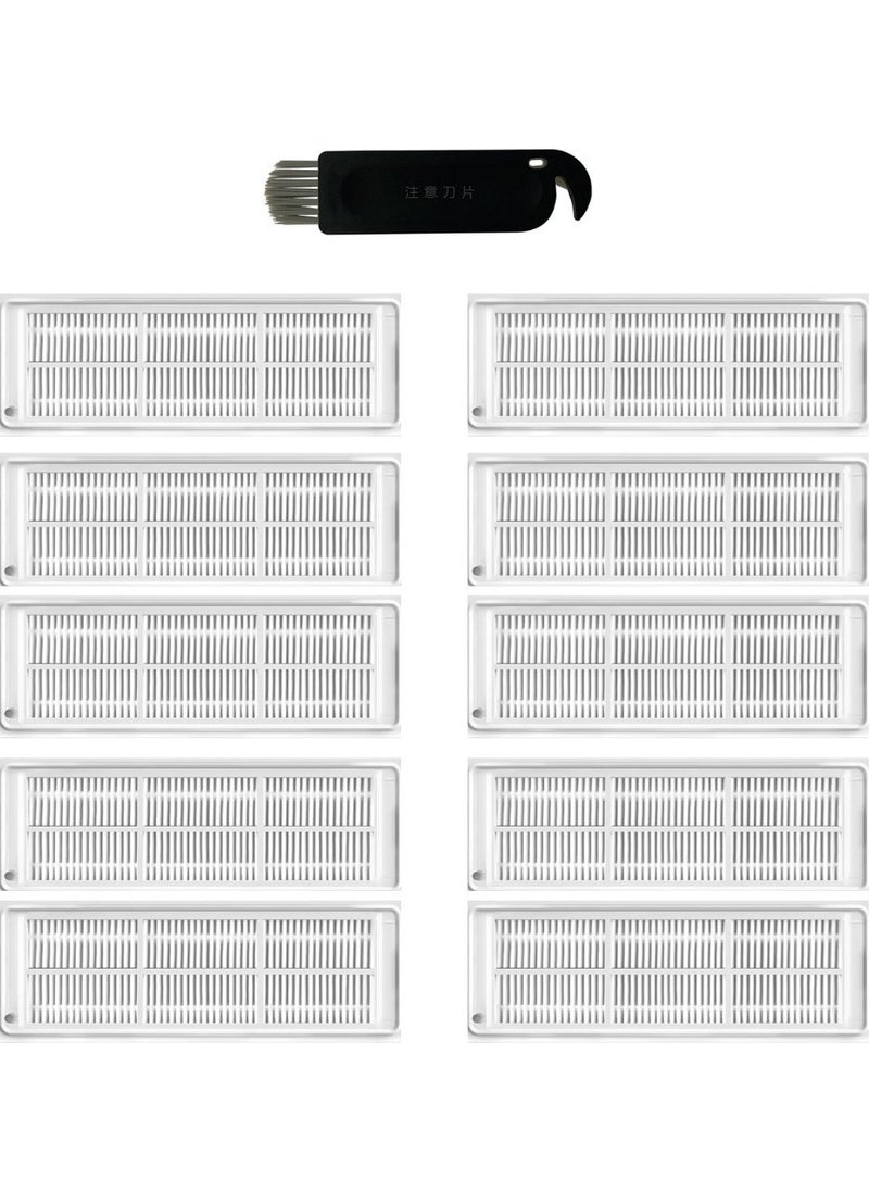 robotspare Xiaomi Mop Pro STYJ02YM (Black) Compatible Replacement Hepa Filter and Cleaning Brush - 11 Pieces
