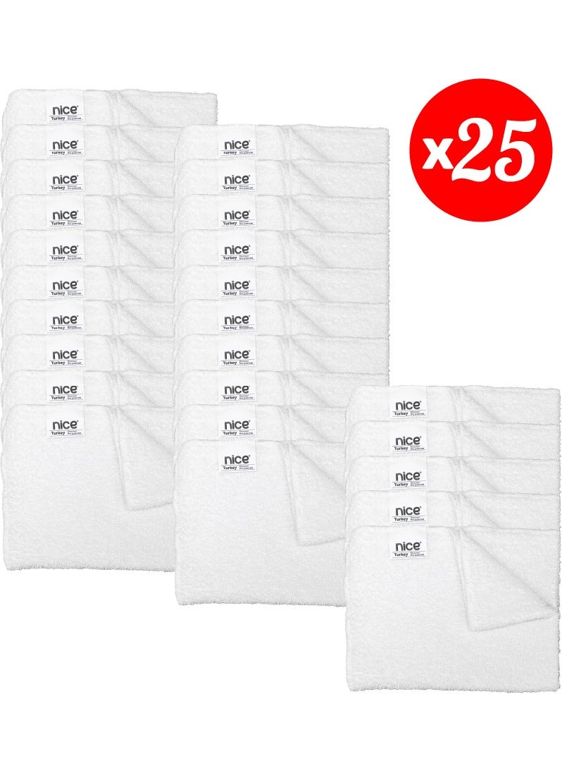 Polti-Karcher Steam Cleaner Compatible Large Flat Towel Set of 25 ( set B Pro Plus)