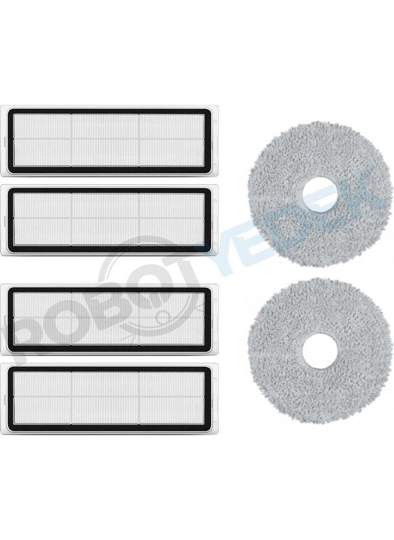 Xiaomi X10 Plus Compatible Spare Hepa Filter and Mop-6 Pieces