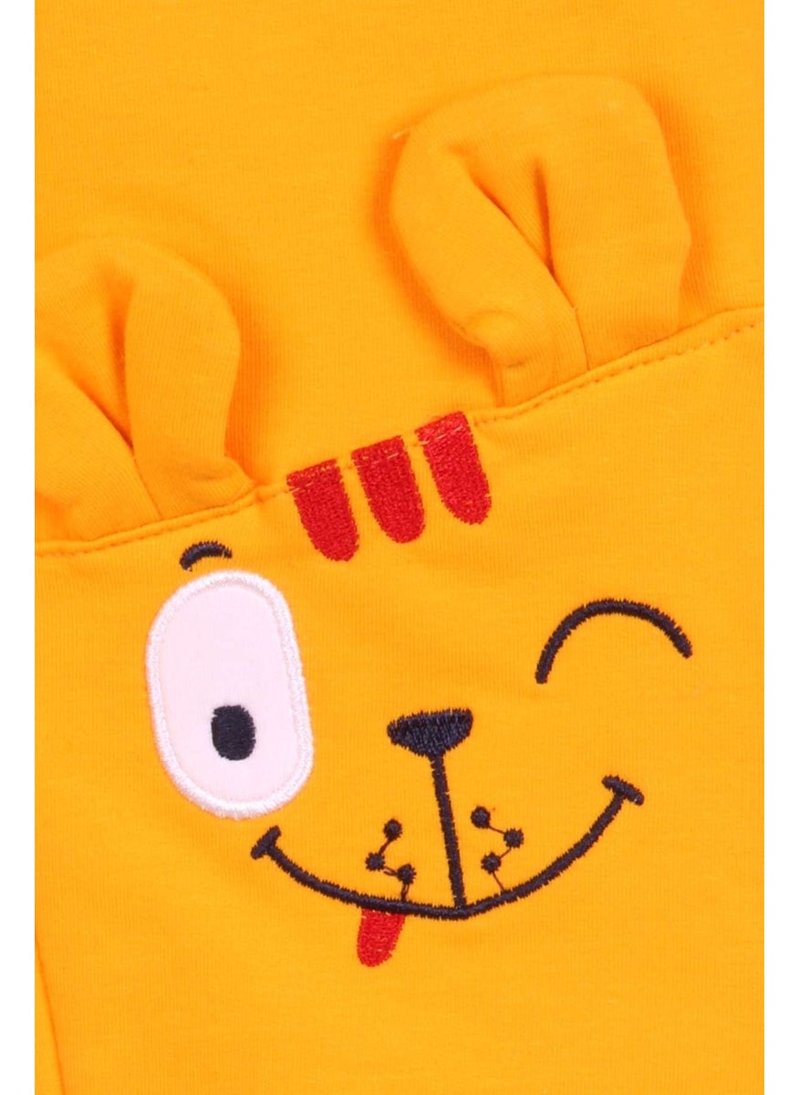 Boy's Sweatpants Yellow with Knee Embroidery (1.5-5 Years)