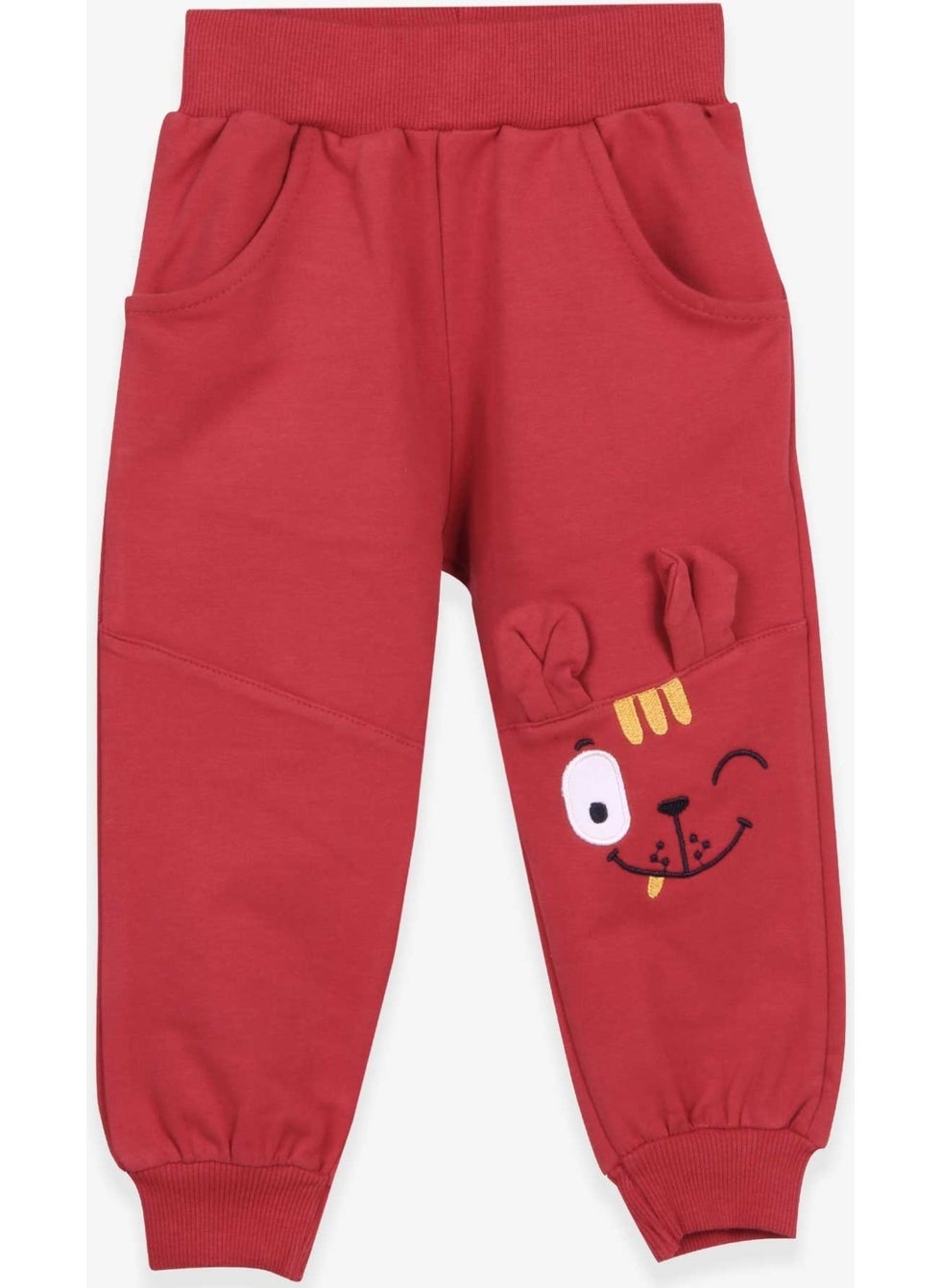 Boy's Sweatpants Knee Embroidered Tile (1.5-5 Years)
