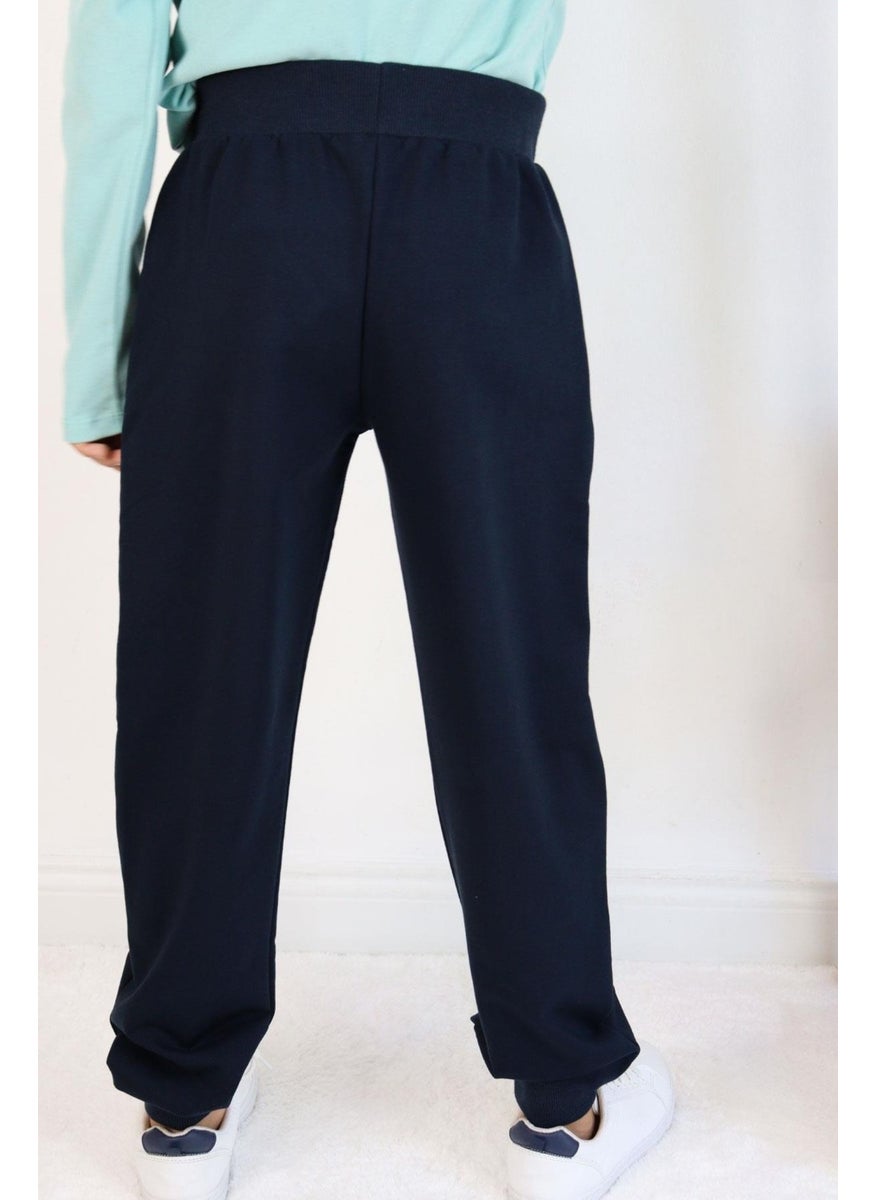 Boy Child Bottom Text Printed Pocket 9-14 Years, Navy Blue