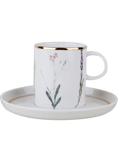 Botanical Coffee Cup with Saucer 80cc