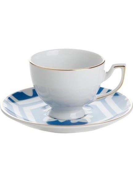 Morocco Plate+Coffee Cup D2 Blue 80cc