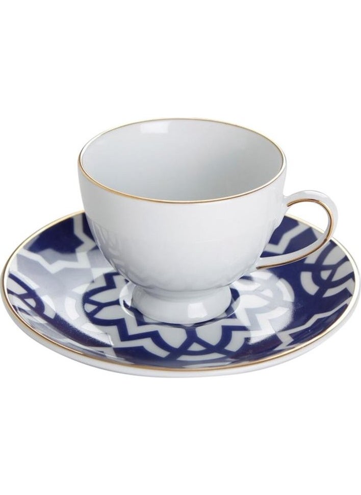 Morocco Plate+Coffee Cup D7 Purple 80cc