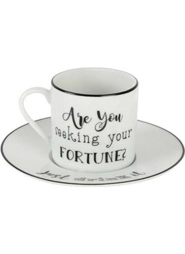 Be Happy Coffee Cup with Saucer 90cc