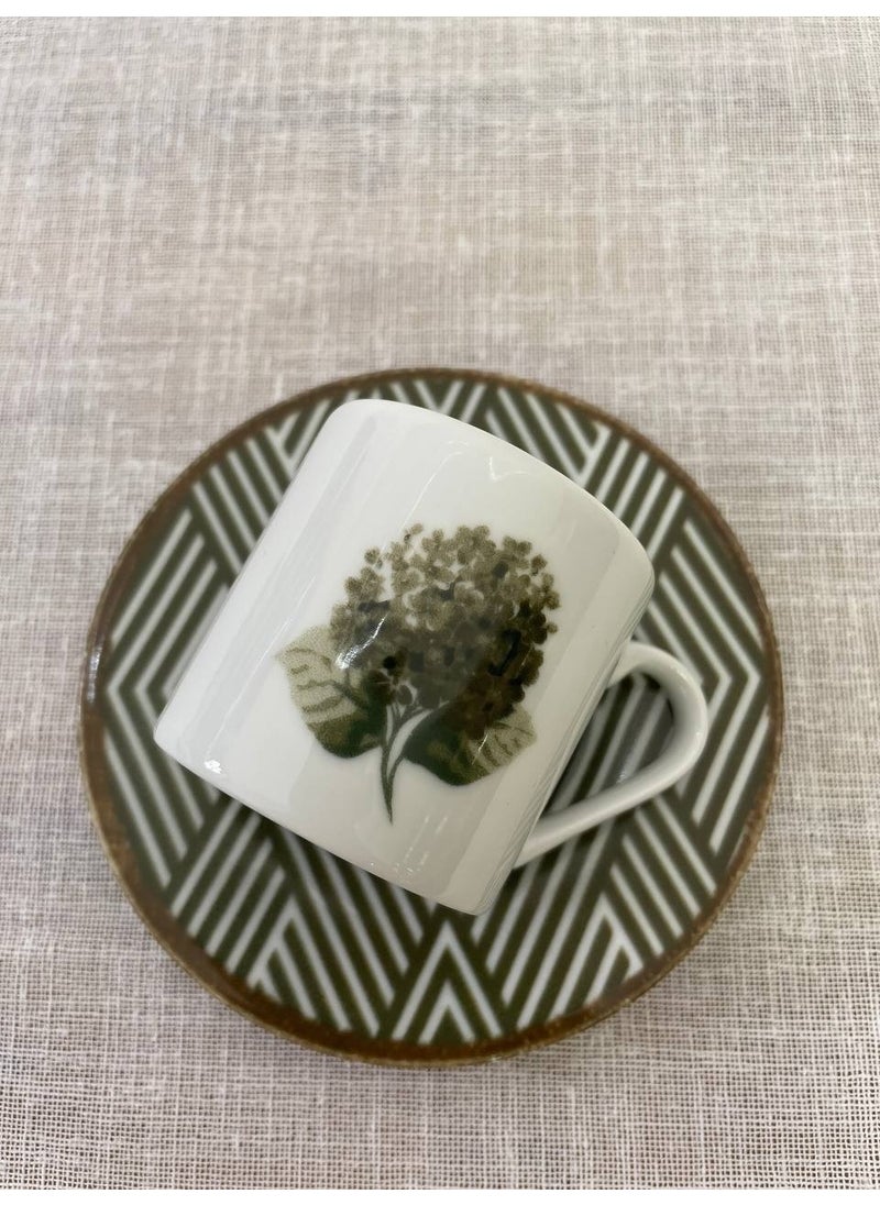 Ortanca Coffee Cup Set for 6 Persons
