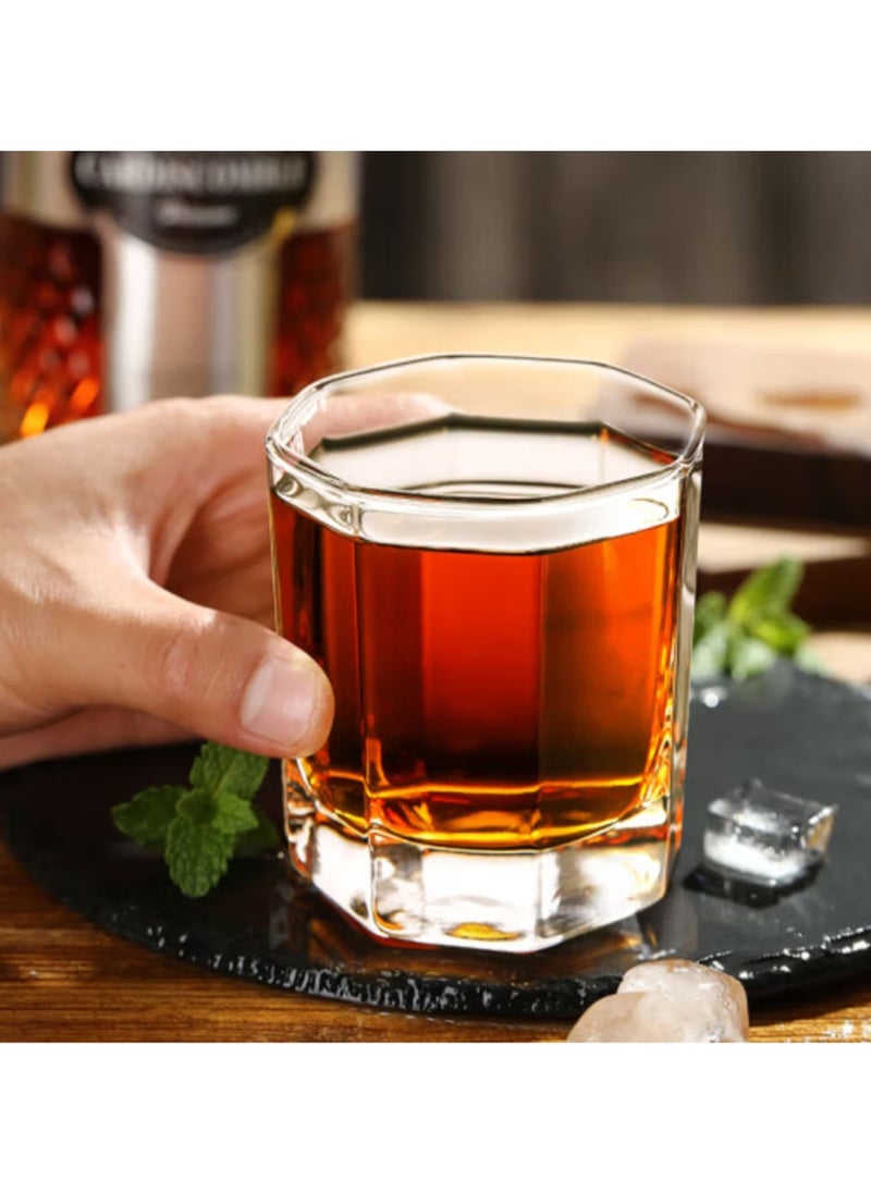 Wine Glass, Beer Whiskey Glass, Glass Water Cup,  6 Pack  200ml