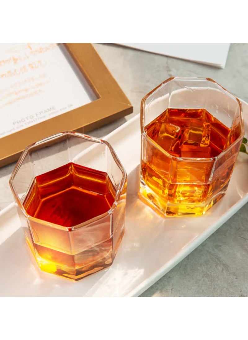 Wine Glass, Beer Whiskey Glass, Glass Water Cup,  6 Pack  200ml