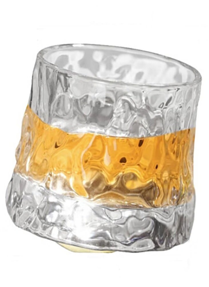 Wine Glass, Beer Whiskey Glass, Glass Water Cup,Spinning Wine Glass 2 Pack