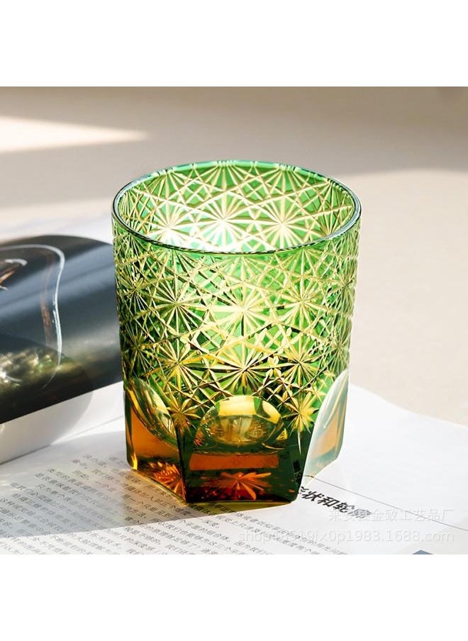 -style Edo Che Cup Hand-carved Crystal Glass Whiskey Glass Wine Beer Glass Gift Collection