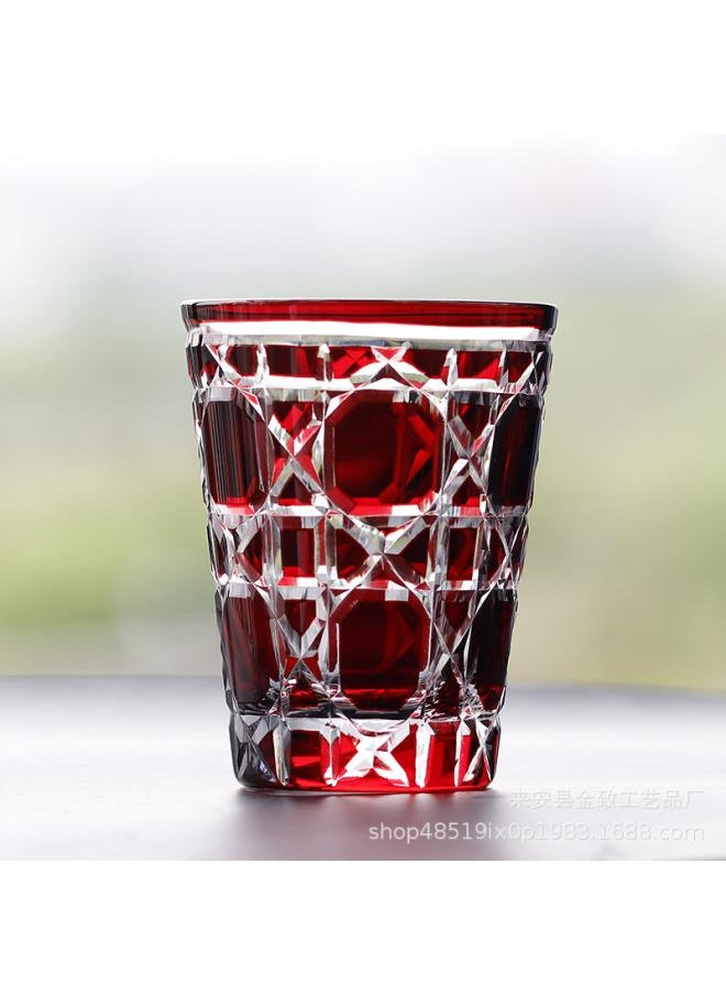 -style Edo Che Cup Hand-carved Crystal Glass Whiskey Glass Wine Beer Glass Gift Collection