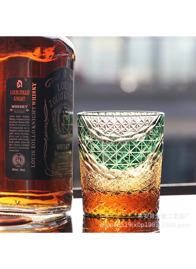 -style Edo Che Cup Hand-carved Crystal Glass Whiskey Glass Wine Beer Glass Gift Collection