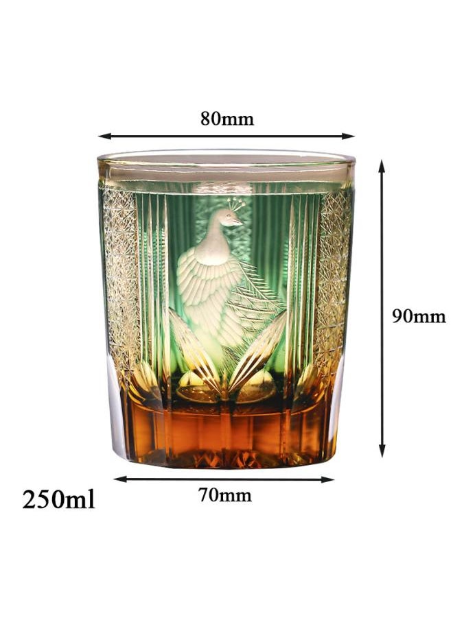 -style Edo Che Cup Hand-carved Crystal Glass Whiskey Glass Wine Beer Glass Gift Collection