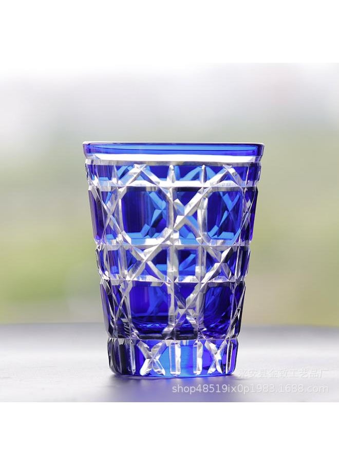 -style Edo Che Cup Hand-carved Crystal Glass Whiskey Glass Wine Beer Glass Gift Collection
