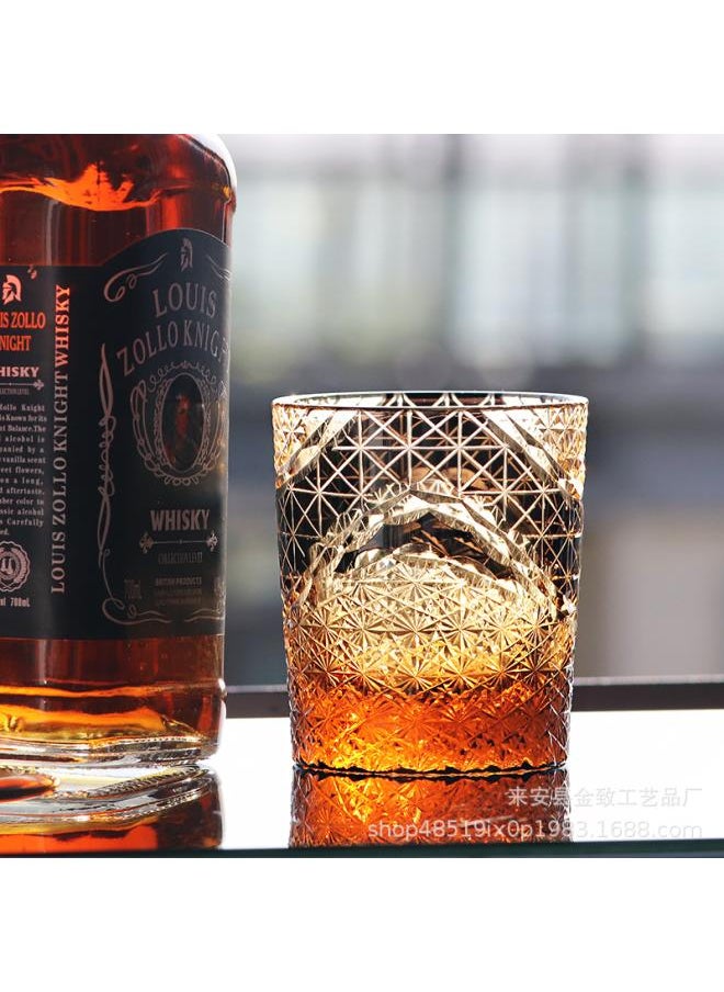 -style Edo Che Cup Hand-carved Crystal Glass Whiskey Glass Wine Beer Glass Gift Collection