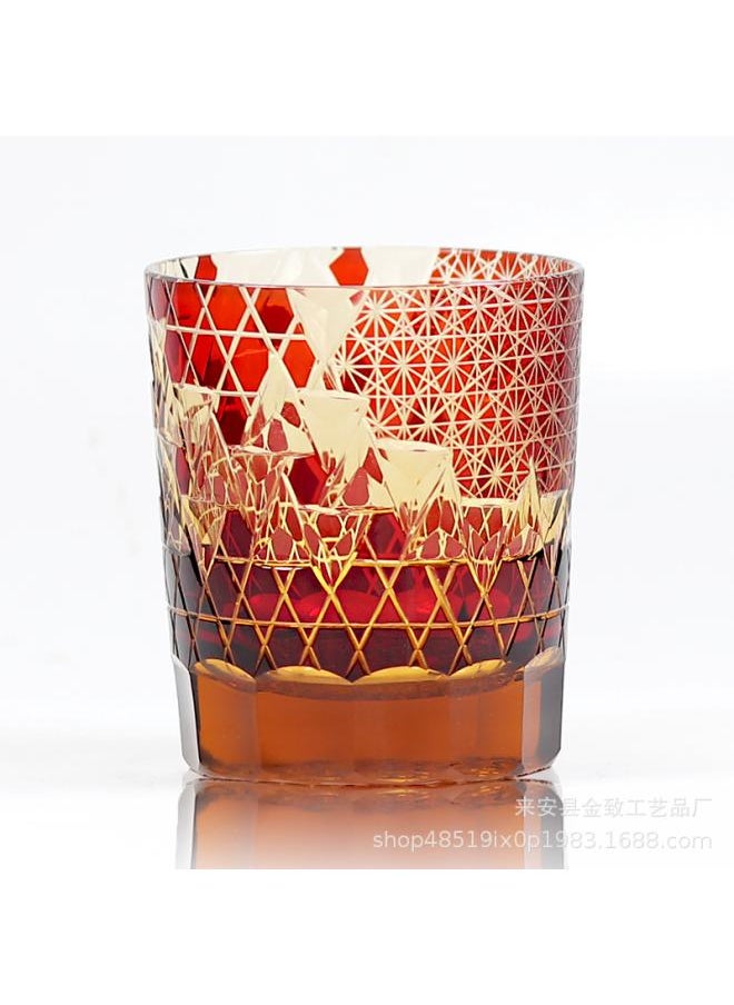 -style Edo Che Cup Hand-carved Crystal Glass Whiskey Glass Wine Beer Glass Gift Collection