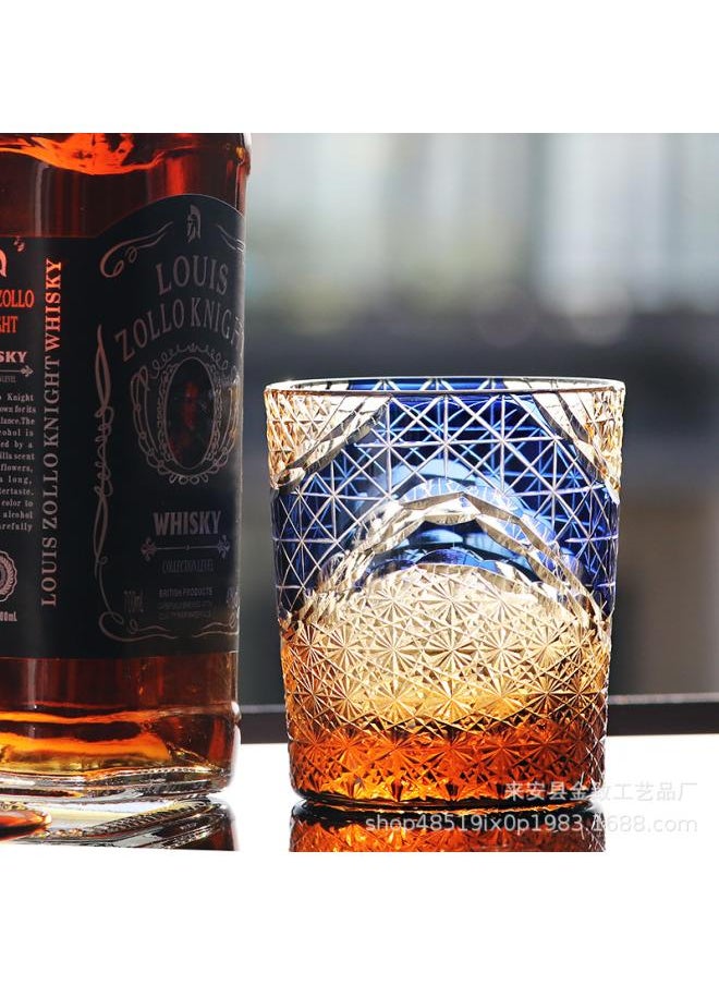 -style Edo Che Cup Hand-carved Crystal Glass Whiskey Glass Wine Beer Glass Gift Collection