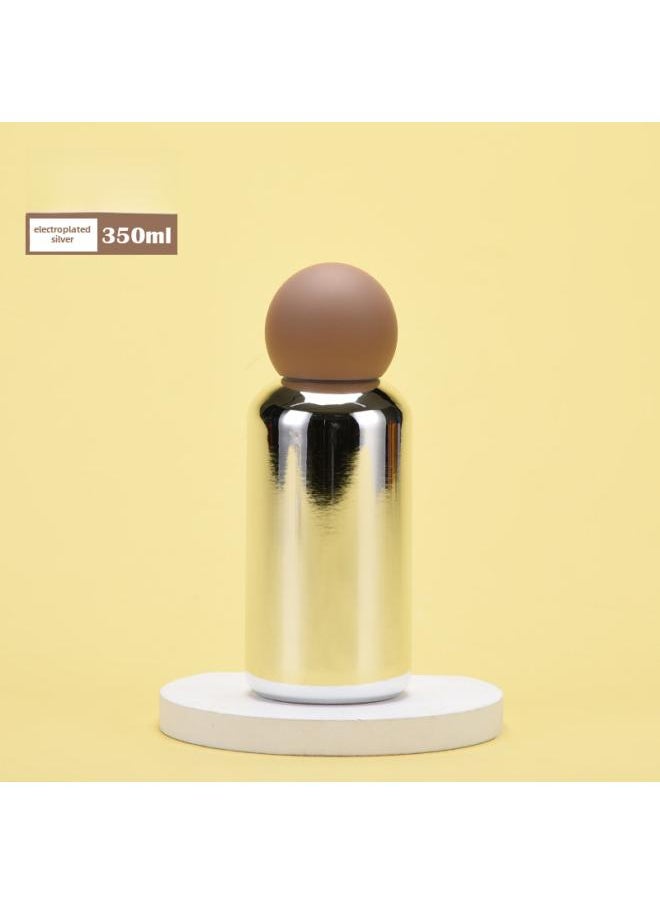 New 3 6 Stainless Steel Vacuum Cup 350ml Electroplating Silver Creative Student Portable Outdoor Sports Water Cup