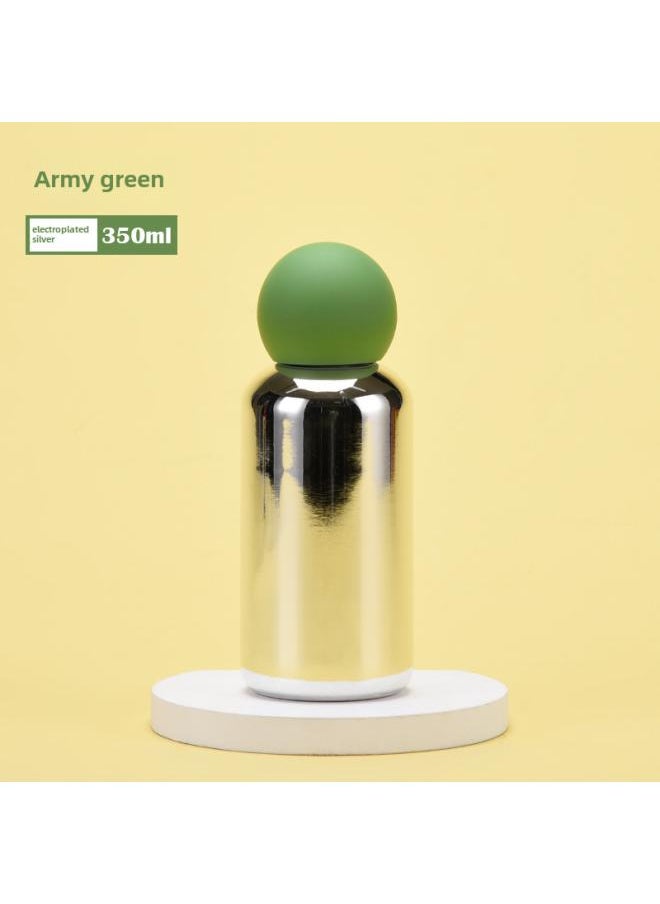 New 3 6 Stainless Steel Vacuum Cup 350ml Electroplating Silver Creative Student Portable Outdoor Sports Water Cup