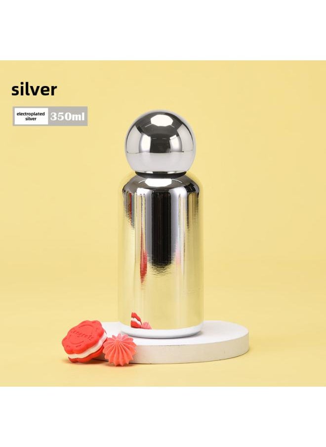 New 3 6 Stainless Steel Vacuum Cup 350ml Electroplating Silver Creative Student Portable Outdoor Sports Water Cup