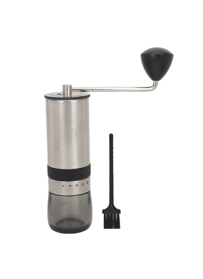 Manual Coffee Grinder Stainless Steel Ceramic CNC Portable Hand Coffee Bean Mill with Wooden Handle for Home Drip Coffee French Press