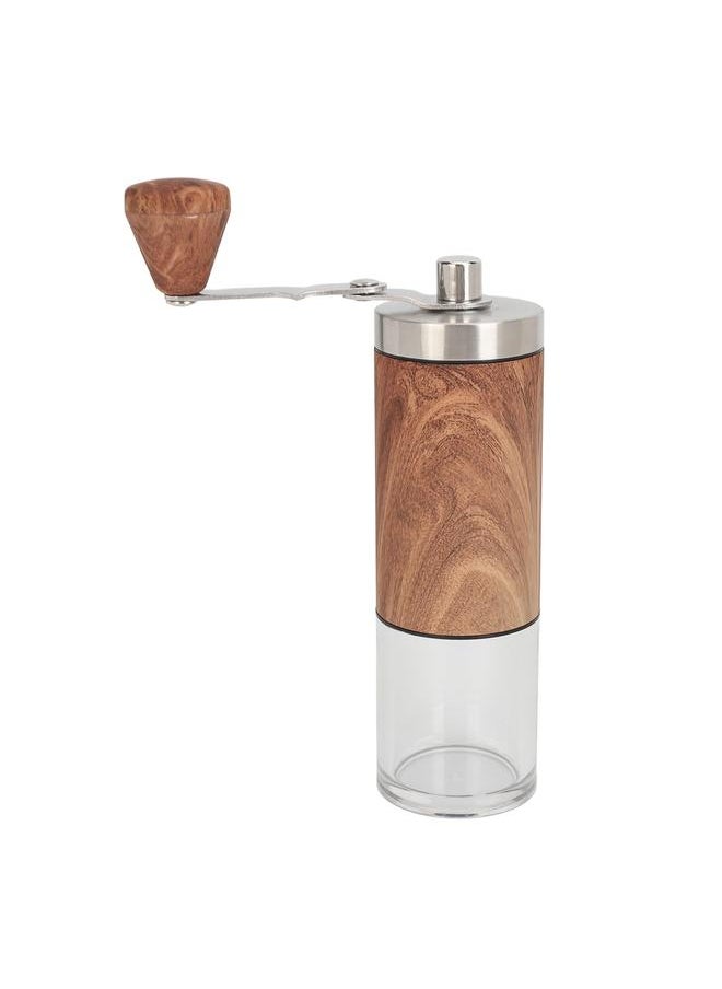 Manual Coffee Grinder Ceramic Core Adjustable Coarseness Stainless Steel Hand Crank Coffee Bean Grinder for Home Camping Travel CT5011