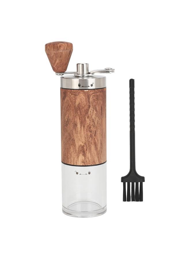 Manual Coffee Grinder Ceramic Core Adjustable Coarseness Stainless Steel Hand Crank Coffee Bean Grinder for Home Camping Travel CT5011