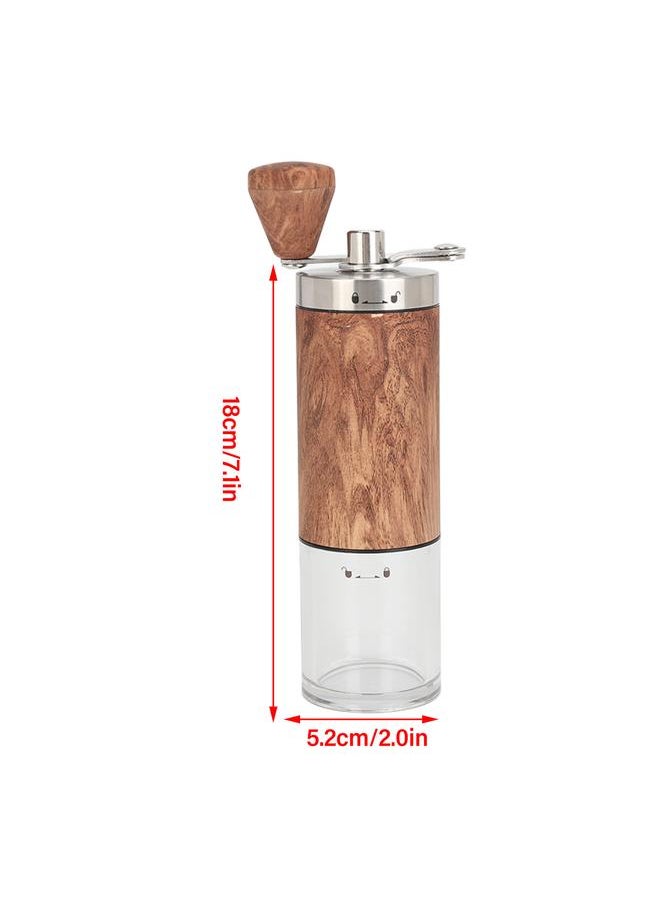 Manual Coffee Grinder Ceramic Core Adjustable Coarseness Stainless Steel Hand Crank Coffee Bean Grinder for Home Camping Travel CT5011