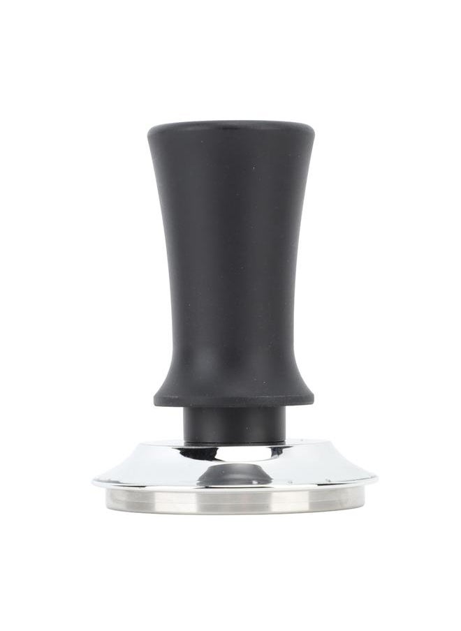 Coffee Tamper 58mm Balanced Design Stainless Steel Easy to Use Coffee Press Tamper for Home Coffee Shop Black Flat Bottom