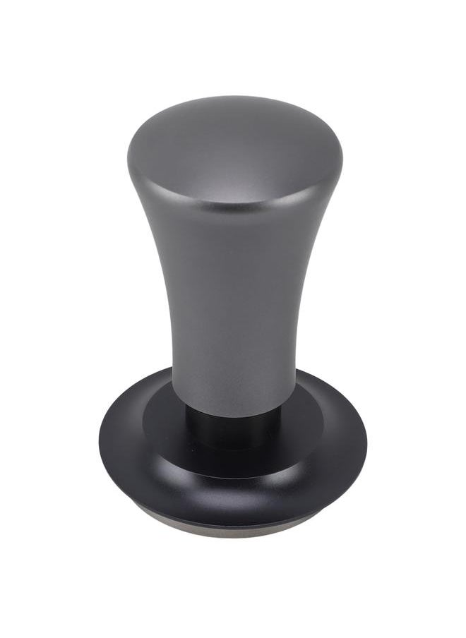 51mm Coffee Tamper Stainless Steel Spring Design Coffee Powder Hammer with Scale Thread 30lbs Grey