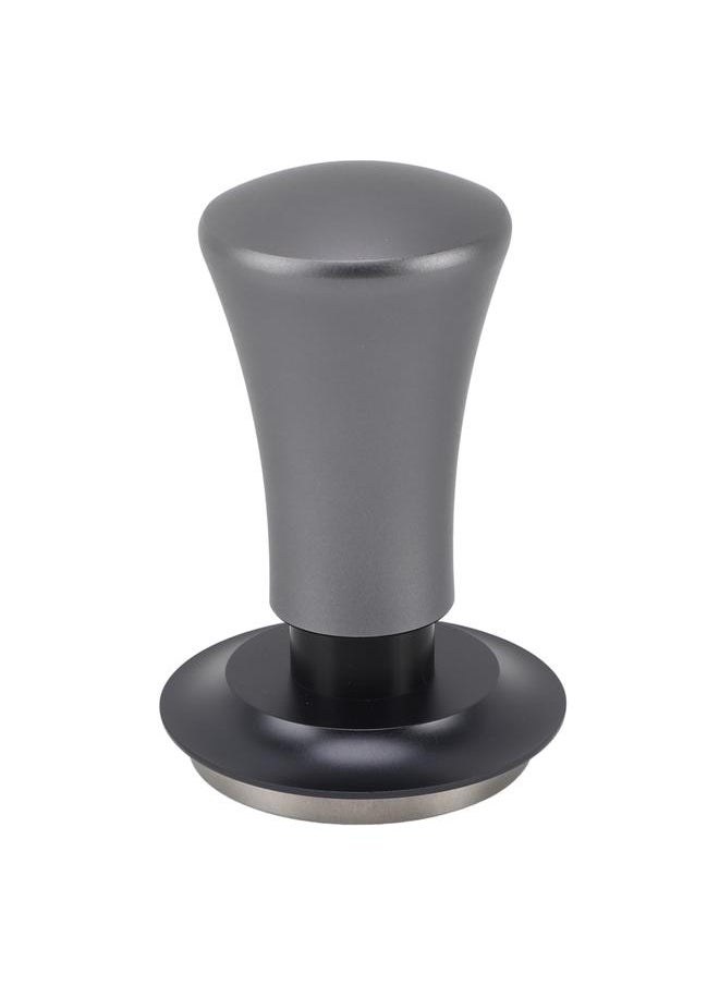 51mm Coffee Tamper Stainless Steel Spring Design Coffee Powder Hammer with Scale Thread 30lbs Grey