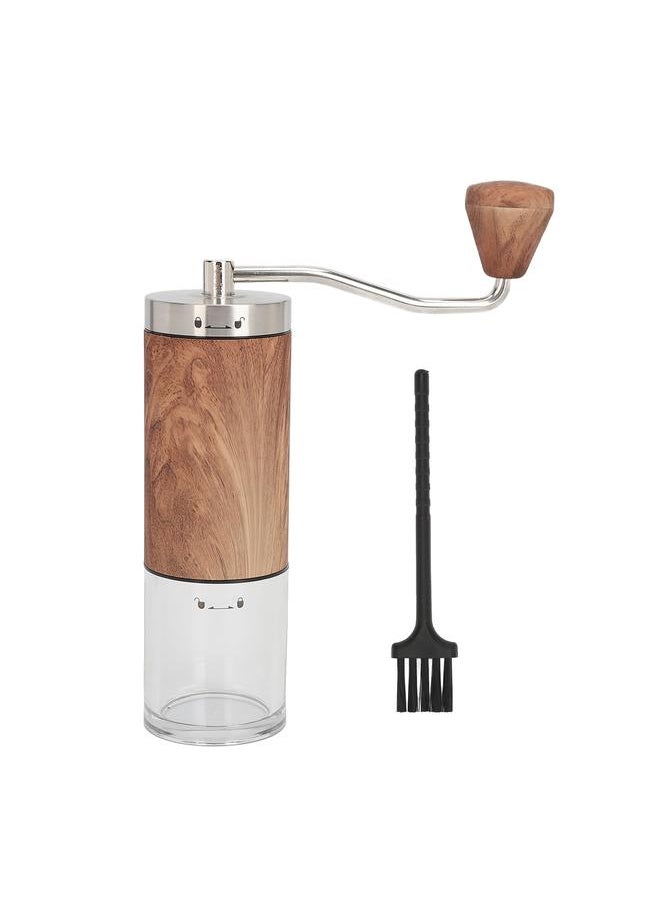 Manual Coffee Grinder Ceramic Core Adjustable Coarseness Stainless Steel Hand Crank Coffee Bean Grinder for Home Camping Travel CT50111