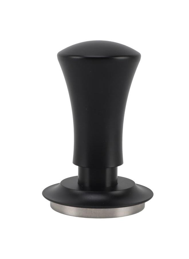 51mm Coffee Tamper Stainless Steel Spring Design Coffee Powder Hammer with Scale Thread 30lbs Black