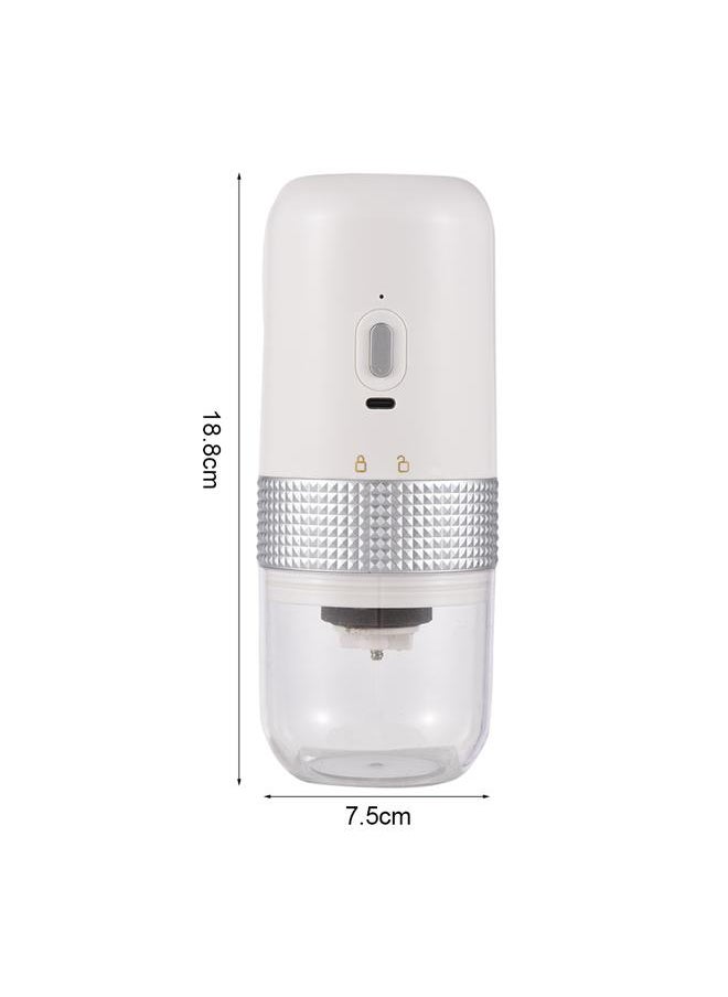 Portable Electric Burr Coffee Grinder 13W 200ml USB Rechargeable Adjustable Setting Cordless Coffee Bean Grinder with Cleaning Brush for Travel Camping Office Household