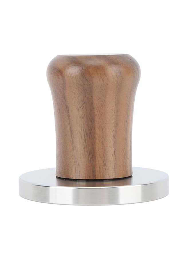 Wood Handle Coffee Tamper Stainless Steel Press Detachable Flat Base Coffee Powder Hammer for Home Shop Gift 51mm / 2.01in