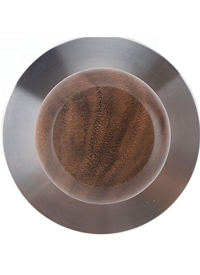 Wood Handle Coffee Tamper Stainless Steel Press Detachable Flat Base Coffee Powder Hammer for Home Shop Gift 51mm / 2.01in