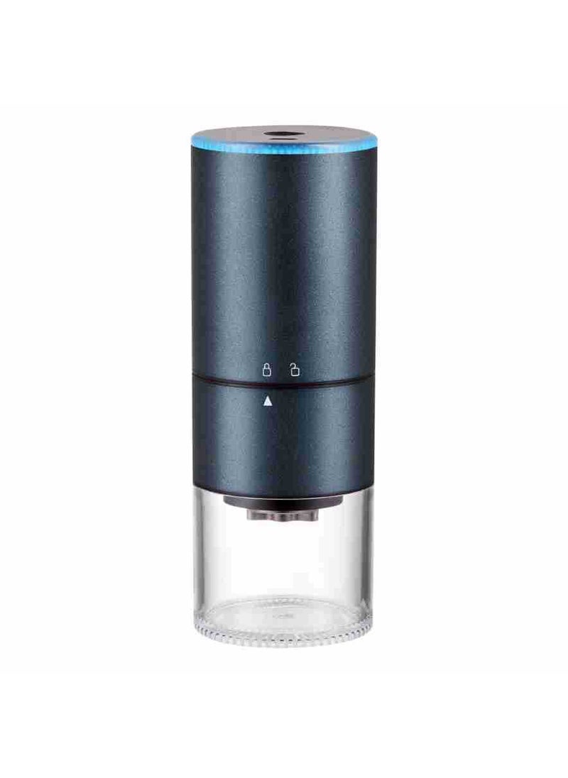Portable Electric Coffee Bean Grinder with Steel Core [988] gray blue (stainless steel grinding core)
