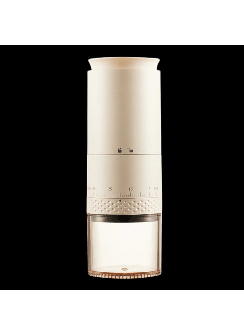 Portable Electric Coffee Bean Grinder with Steel Core [990] rice white (external regulation)